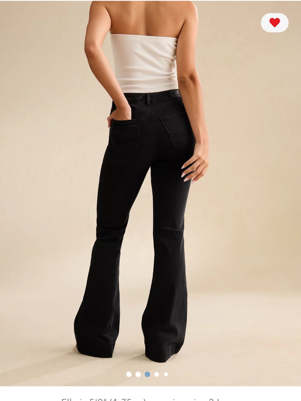 AE Super High-Waisted Flare Jean Black - Picture 2 of 7